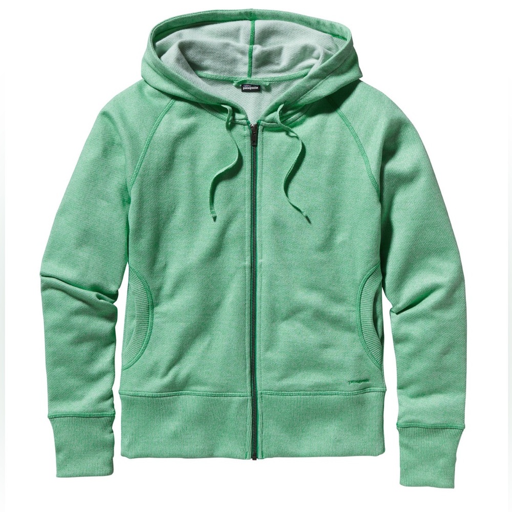 Patagonia Cloud Stack Hoody in Nettle Green Cozy Organic Cotton Hoodie Jacket - Picture 2 of 12